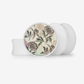 Plug Flores Vintage - Base Selecionável - Floral