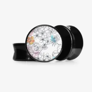 Plug Flores Aquarela 2 - Base Selecionável - Floral