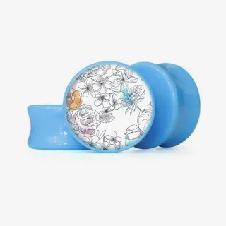 Plug Flores Aquarela 2 - Base Selecionável - Floral