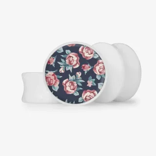 Plug Rosa Prima - Base Selecionável - Floral