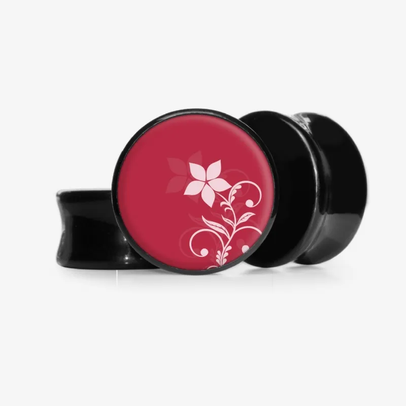 Plug Simplicidade com estampa floral minimalista e base personalizável
