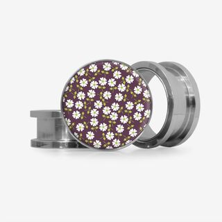 Plug Flores Branquinhas - Base Selecionável - Floral