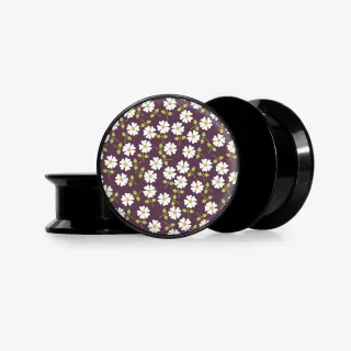 Plug Flores Branquinhas - Base Selecionável - Floral