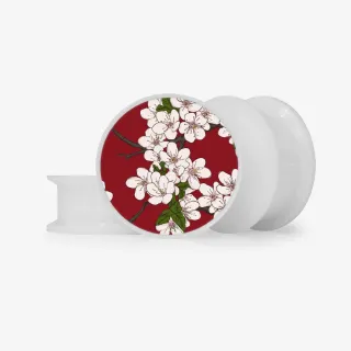 Plug Flores de Cerejeira - Base Selecionável - Floral