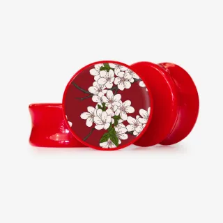 Plug Flores de Cerejeira - Base Selecionável - Floral