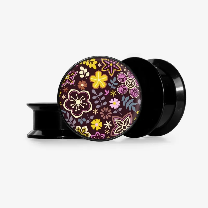 Plug Flores Vivas com estampa floral colorida