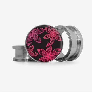 Plug Flores Magenta - Base Selecionável - Floral