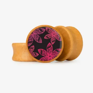 Plug Flores Magenta - Base Selecionável - Floral