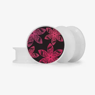 Plug Flores Magenta - Base Selecionável - Floral