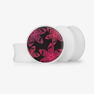 Plug Flores Magenta - Base Selecionável - Floral