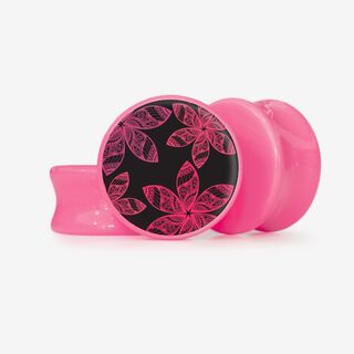 Plug Flores Magenta - Base Selecionável - Floral