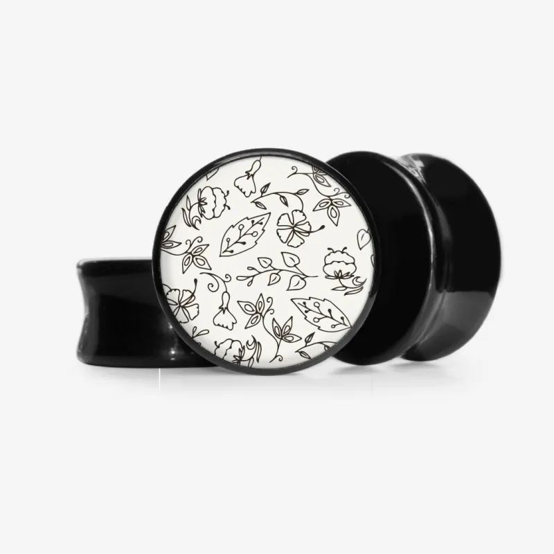 Plug Flores de Garbo - Base Selecionável - Floral