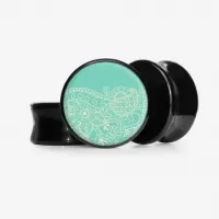 Plug Onda Floral com Estampa Vibrante | Alargador Exclusivo