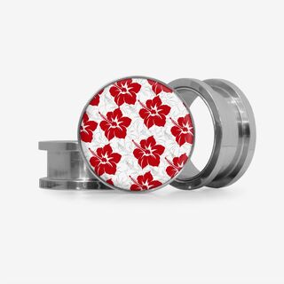 Plug Hibiscos Vibrantes - Base Selecionável - Floral