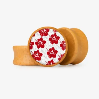 Plug Hibiscos Vibrantes - Base Selecionável - Floral