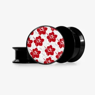 Plug Hibiscos Vibrantes - Base Selecionável - Floral