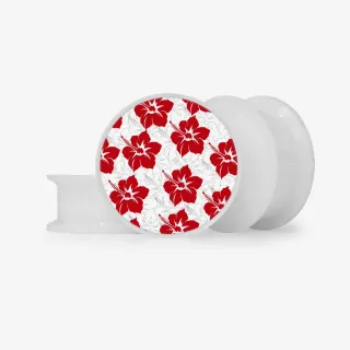 Plug Hibiscos Vibrantes - Base Selecionável - Floral