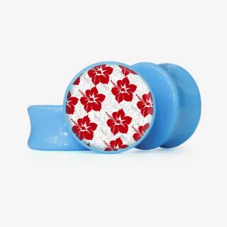 Plug Hibiscos Vibrantes - Base Selecionável - Floral