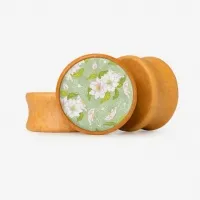 Plug Amaralis Brancos com Estampa Floral | ALARGS