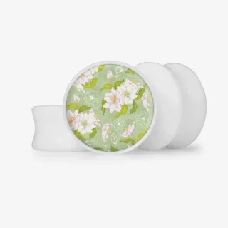 Plug Amaralis Brancos - Base Selecionável - Floral