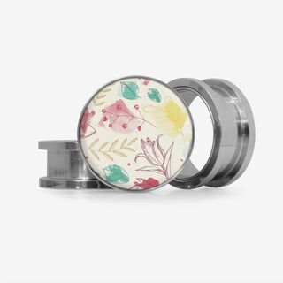 Plug Flores Aquarela 3 - Base Selecionável - Floral