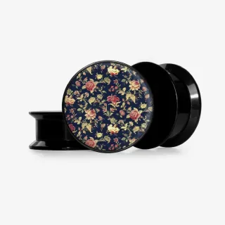 Plug Flor Vintage com estampa floral retrô e base selecionável