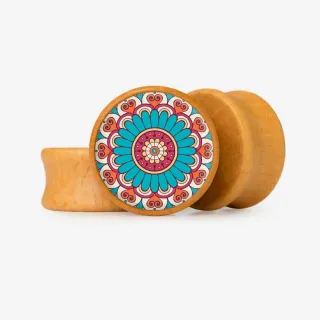 Plug Flor Mandala - Base Selecionável - Floral