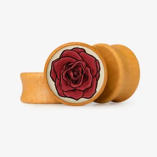 Plug Rosa Vintage com estampa floral retrô