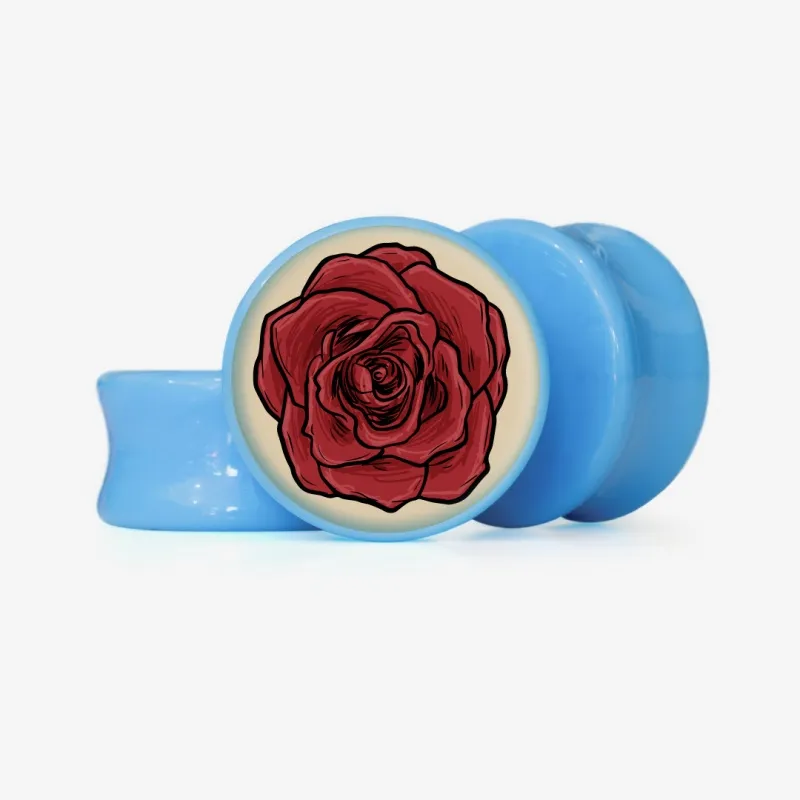 Plug Rosa Vintage - Base Selecionável - Floral