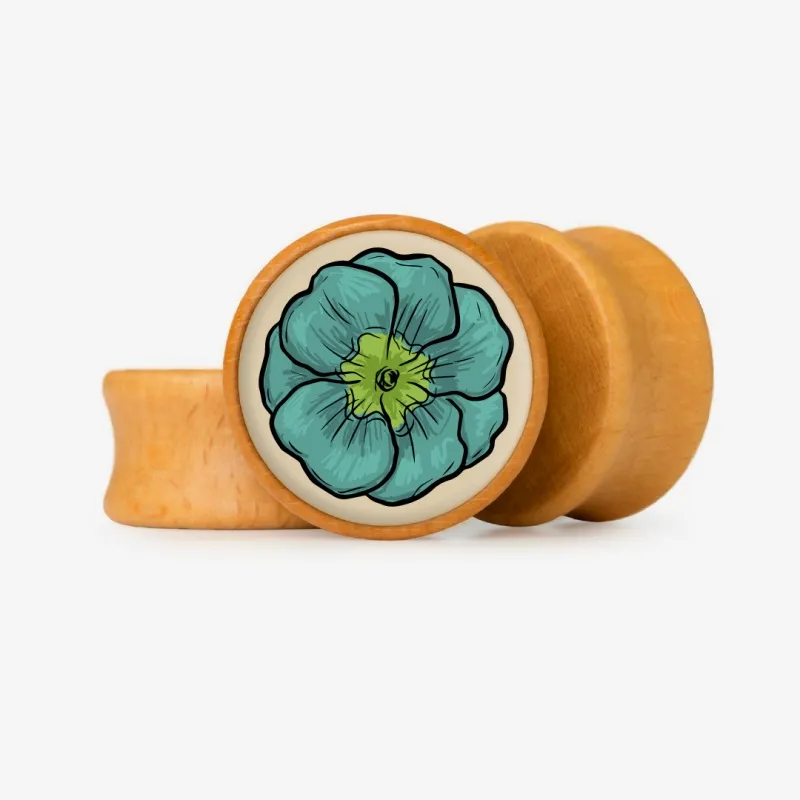 Plug Azul Vintage com Base Selecionável