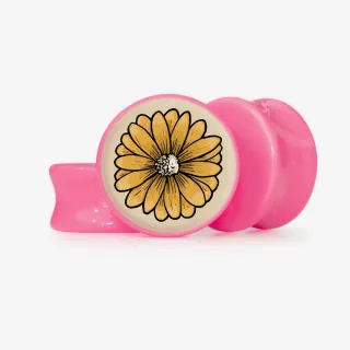 Plug Flor Bege Vintage - Base Selecionável - Floral