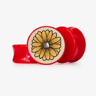 Plug Flor Bege Vintage - Base Selecionável - Floral