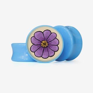 Plug Violeta Vintage - Base Selecionável - Floral
