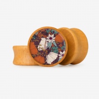 Plug Flores Selvagem com Estampa Floral e Base Selecionável