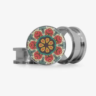 Plug Flor Mandala - Base Selecionável - Floral