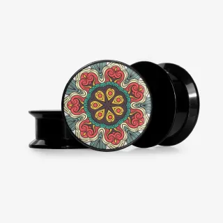 Plug Flor Mandala - Base Selecionável - Floral