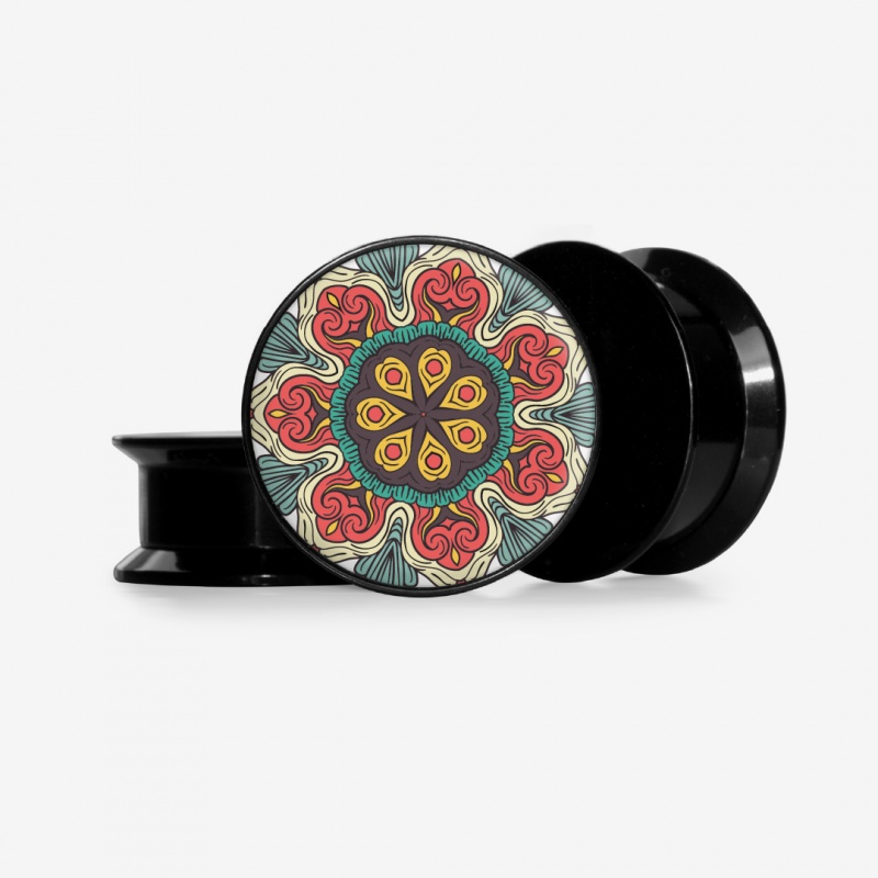 Plug Flor Mandala - Base Selecionável - Floral