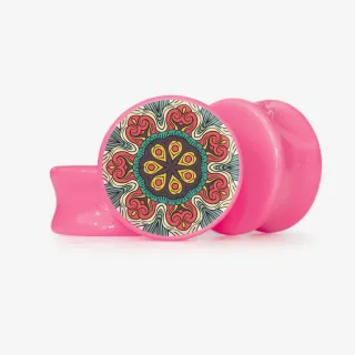 Plug Flor Mandala - Base Selecionável - Floral