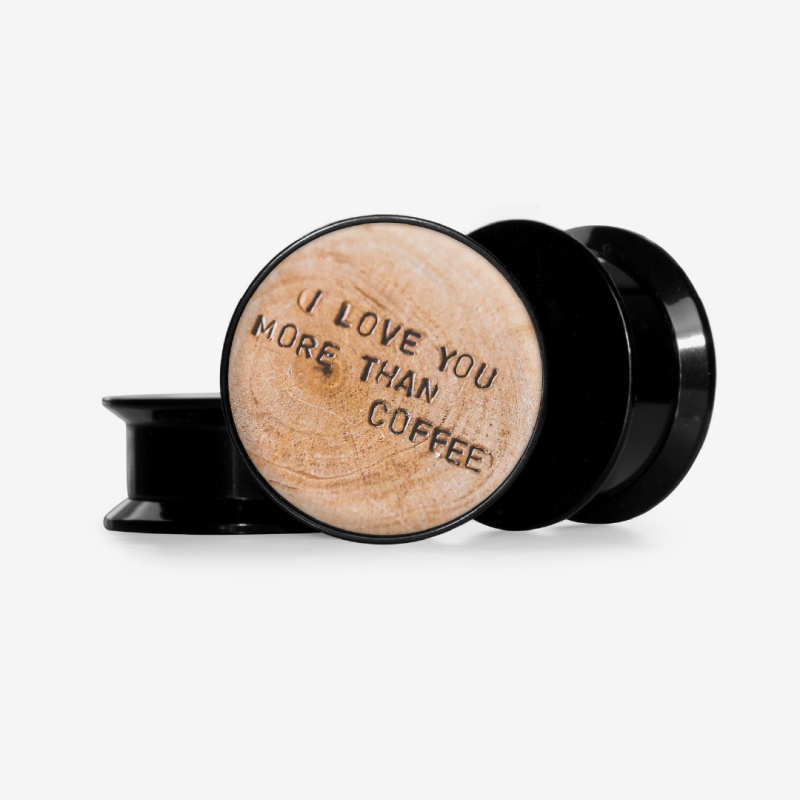 Plug I Love You More Than Coffee - Base Selecionável - Frases