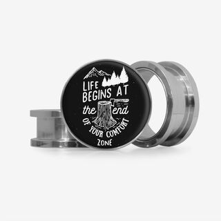 Plug Life Begins At The End Of Your Comfort Zone - Base Selecionável - Frases