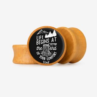 Plug Life Begins At The End Of Your Comfort Zone - Base Selecionável - Frases