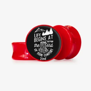 Plug Life Begins At The End Of Your Comfort Zone - Base Selecionável - Frases