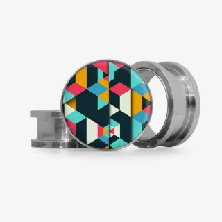 Plug Polígonos Coloridos - Base Selecionável - Geométrico