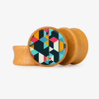 Plug Polígonos Coloridos - Base Selecionável - Geométrico