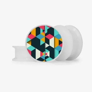 Plug Polígonos Coloridos - Base Selecionável - Geométrico