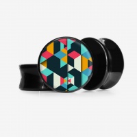 Plug Polígonos Coloridos Base | Alargador com Estilo