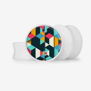 Plug Polígonos Coloridos - Base Selecionável - Geométrico