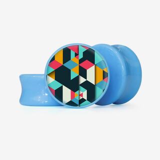 Plug Polígonos Coloridos - Base Selecionável - Geométrico