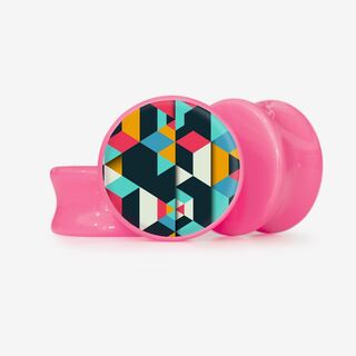 Plug Polígonos Coloridos - Base Selecionável - Geométrico