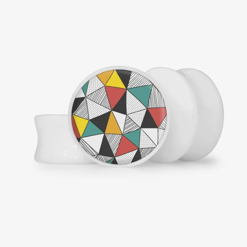 Plug Retalhos de Triângulo - Base Selecionável - Geométrico